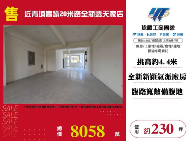 近青埔高鐵20米路全新透天廠店 - 桃園市工業不動產