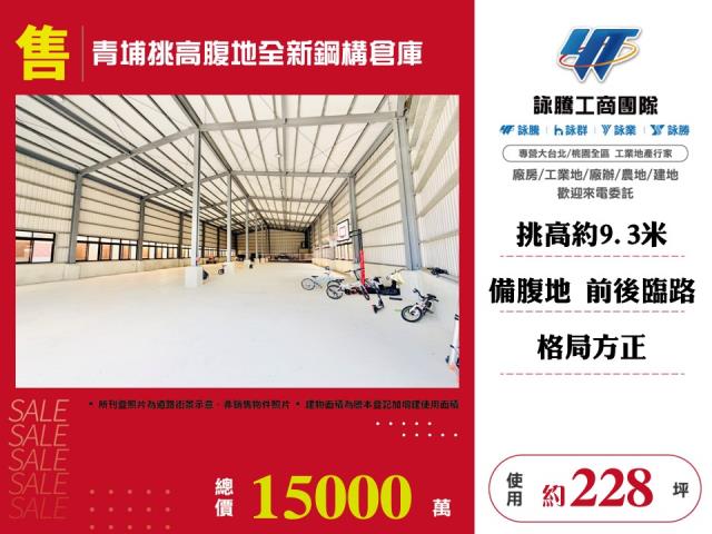青埔挑高腹地全新鋼構倉庫