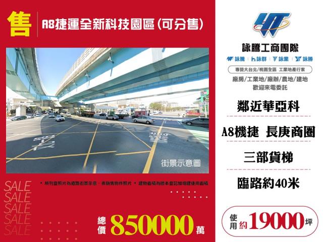 A8捷運全新科技園區(可分售) - 桃園市工業不動產