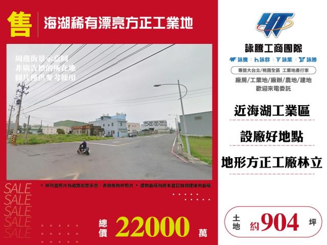 海湖稀有漂亮方正工業地 - 桃園市工業不動產