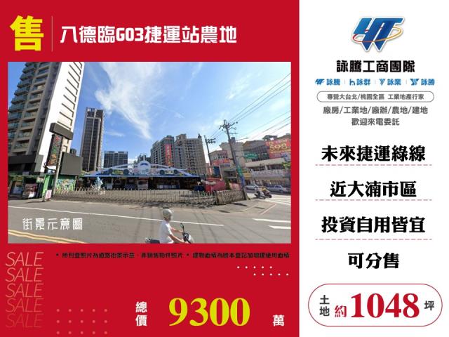 八德臨G03捷運站農地 - 桃園市工業不動產