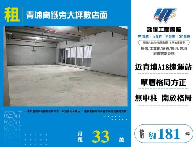 青埔高鐵旁大坪數店面